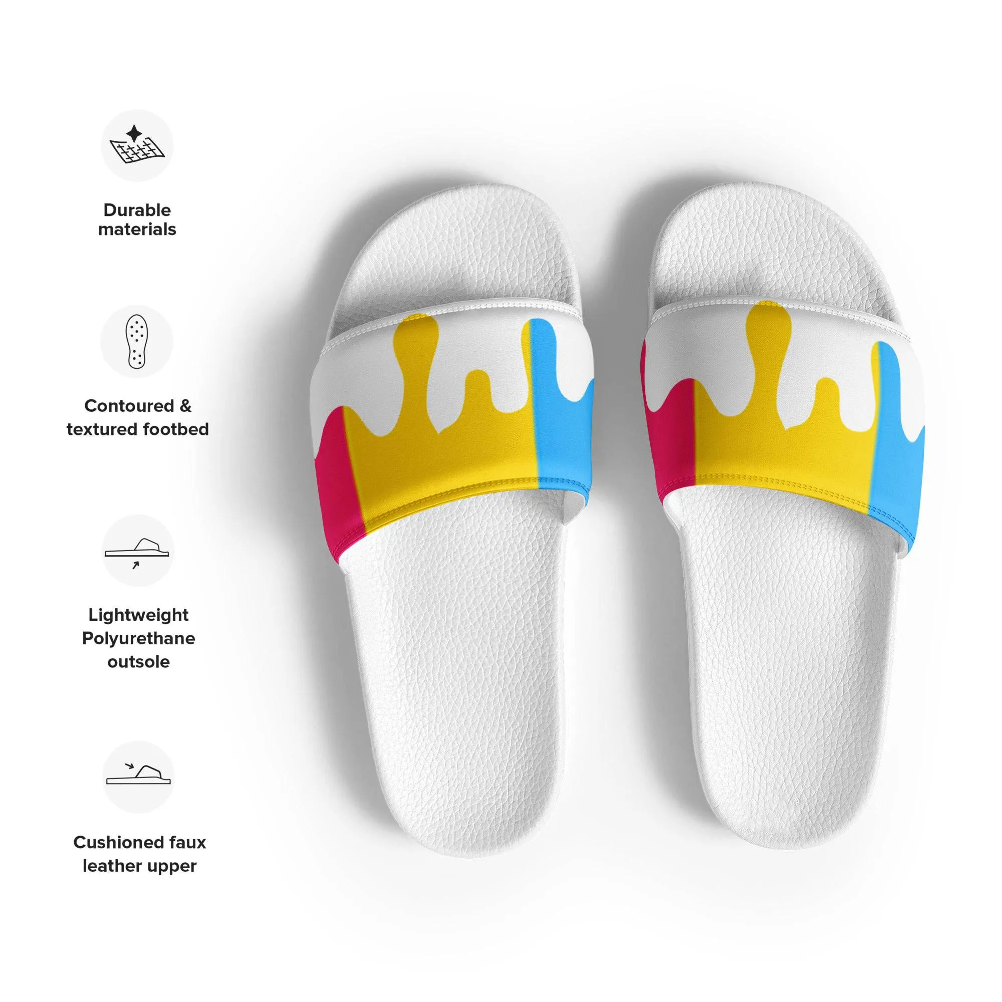 Pansexual Melting Pride Flag Women's Size slides