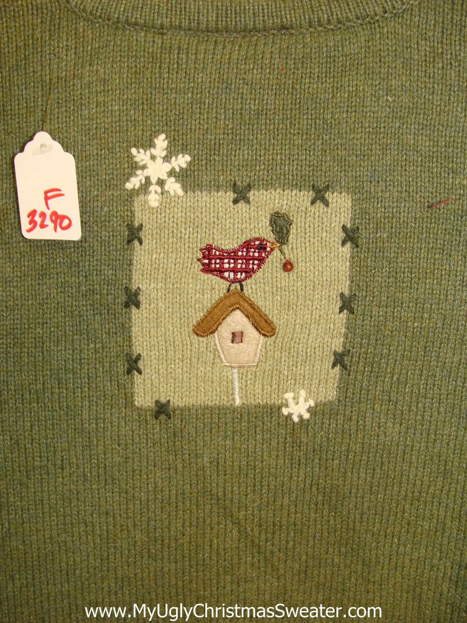 Pea Green Tacky Ugly Christmas Sweater