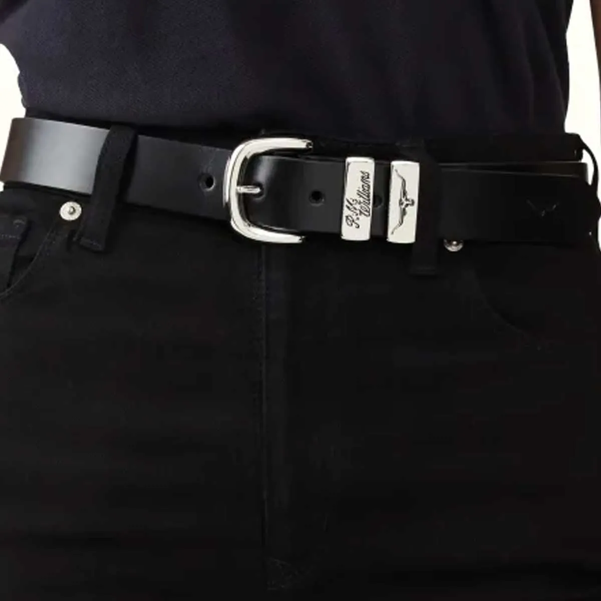 RM WILLIAMS Belt - Men's CB440 Leather 1.25" 3 Piece - Black