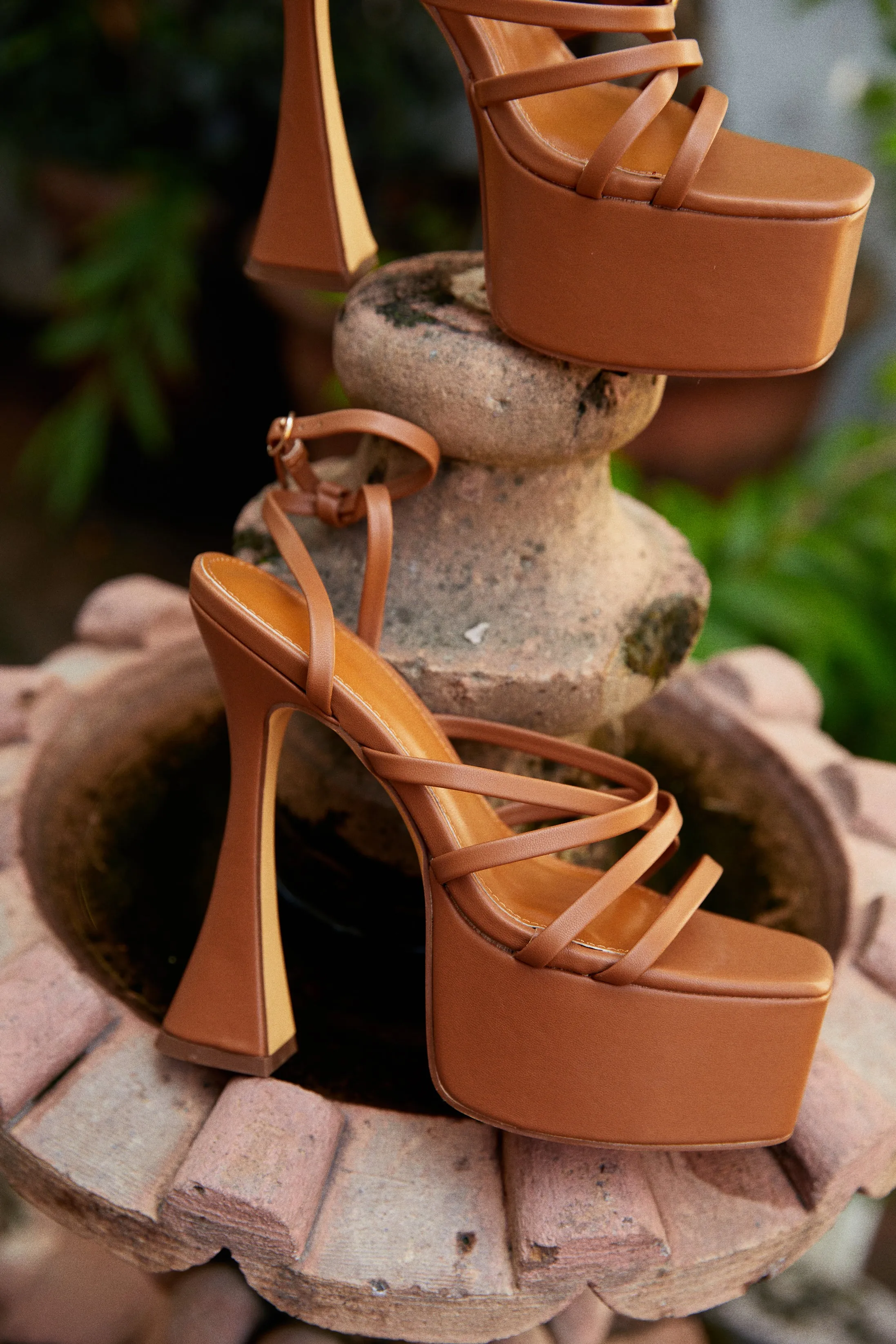 Rozalia Platform High Heels - Camel