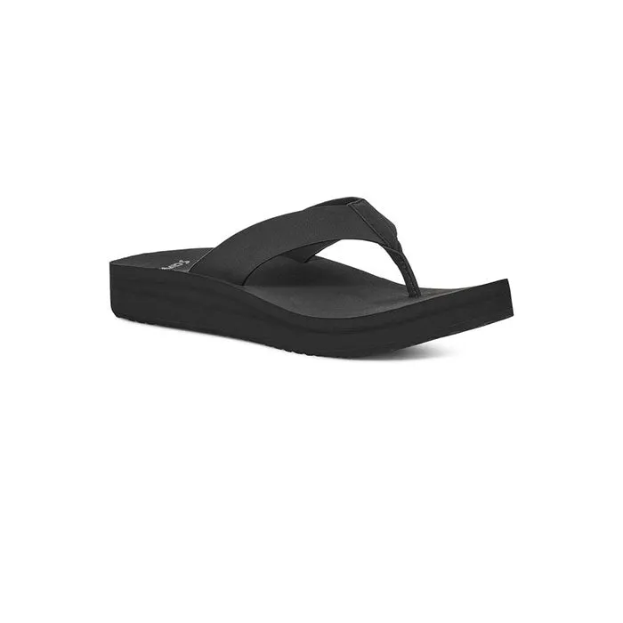 Sanuk Womens Highland Wedge Sandals - Black