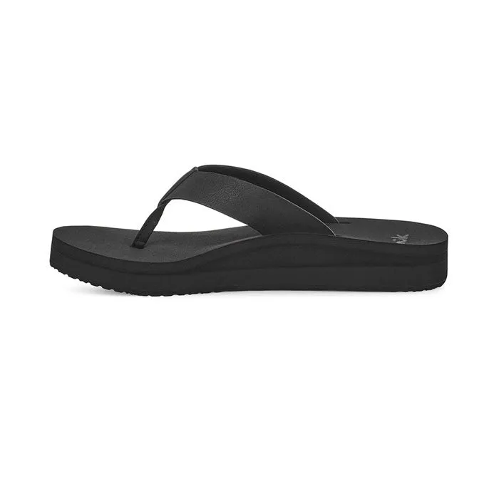 Sanuk Womens Highland Wedge Sandals - Black