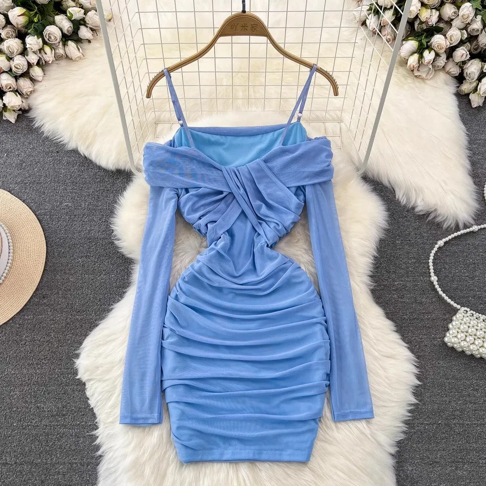 Sexy off-shoulder strapless dress for women     S4015