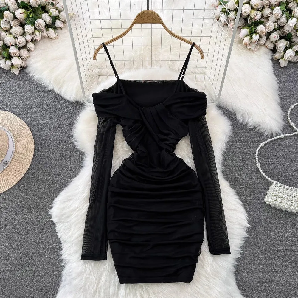 Sexy off-shoulder strapless dress for women     S4015