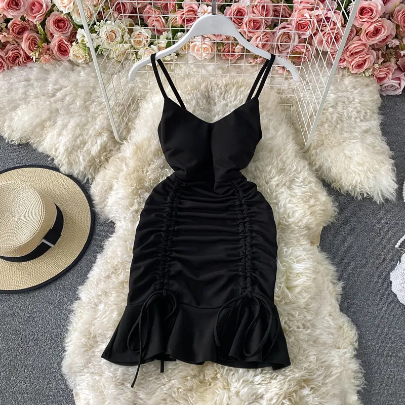 Sexy v neck short dress fashion dress     S470