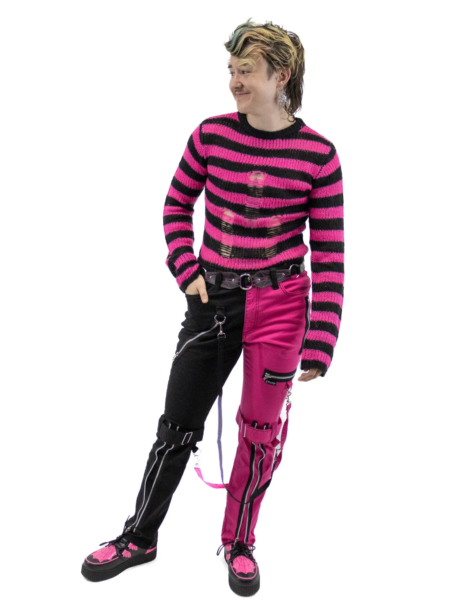 Split Bondage Skinny Pant- Pink TRIPP NYC