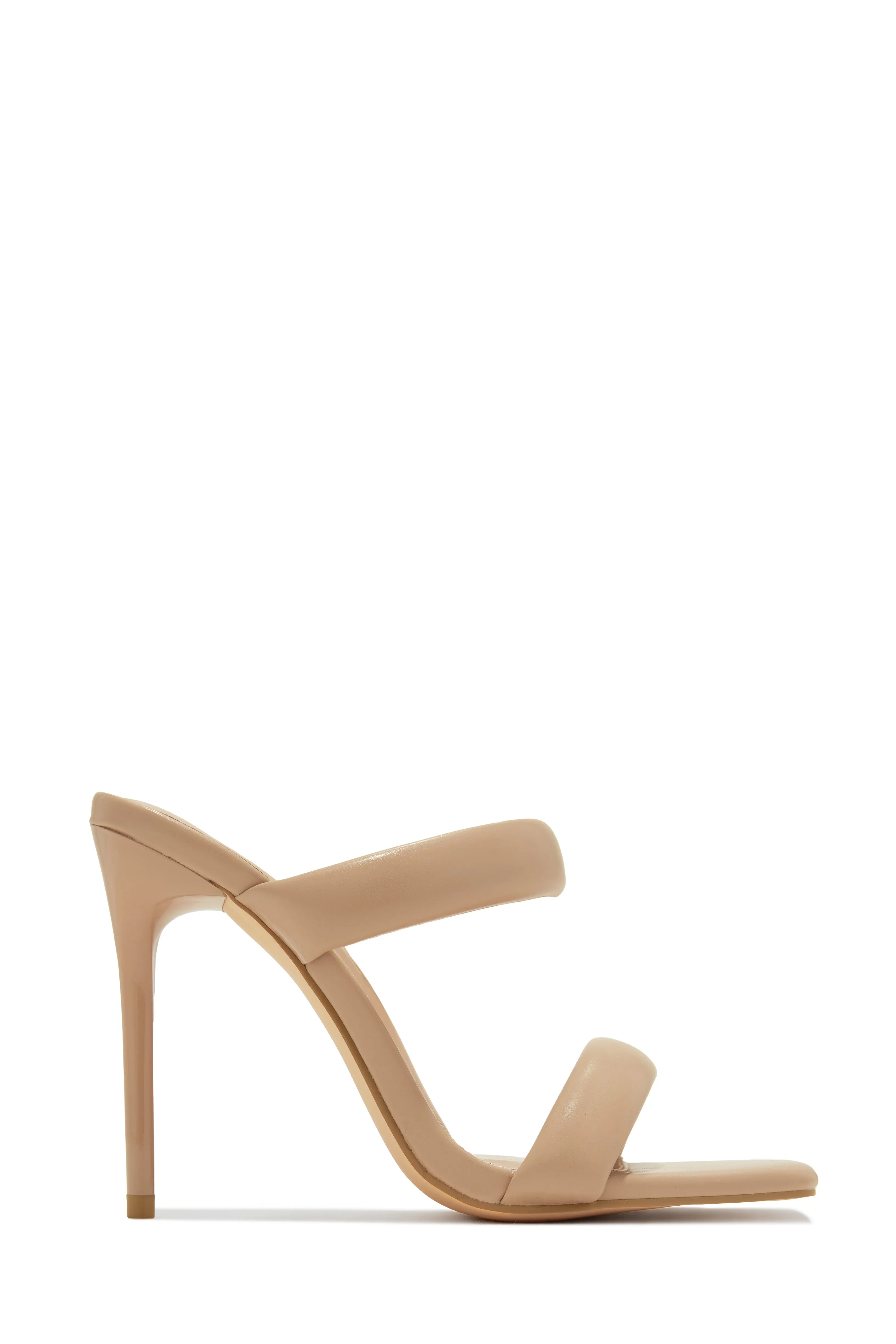 Stassie Single Sole High Heel Mules - Nude