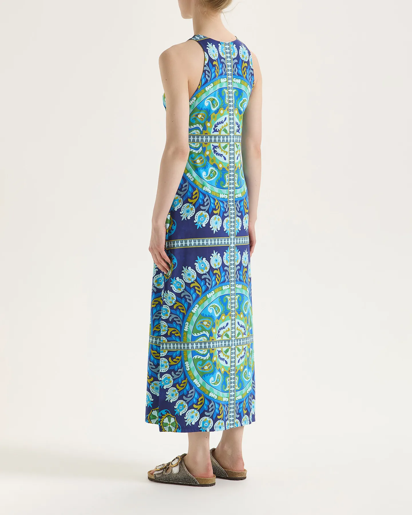 SUZANI CROWN JERSEY DRESS - BLUE