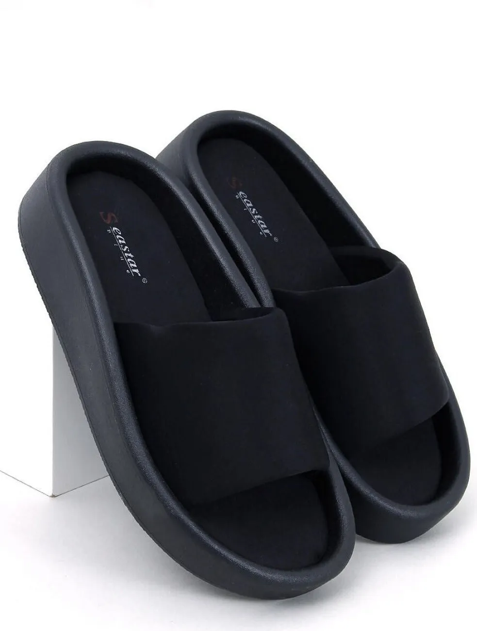 TEEK - Black Fabric Band Slides