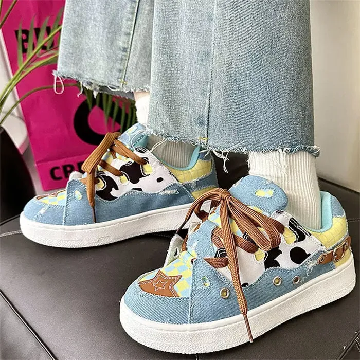 Teen Craft Denim Star Sneakers