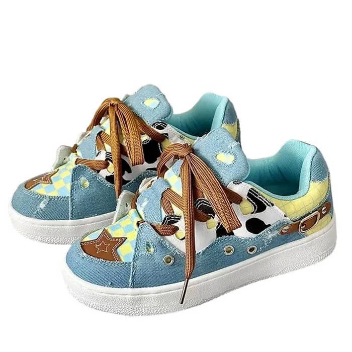 Teen Craft Denim Star Sneakers