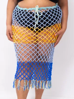 Theo Bot x BRZ - Blue Lagoon Crochet Skirt