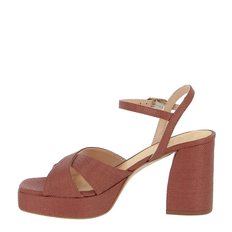 Unisa Ozzy Terracota Raffia Platform Sandal