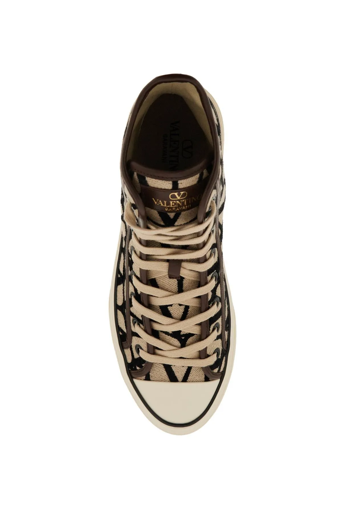 Valentino Garavani Totaloop Toile Iconographe High-Top Sneakers (Size - 43)