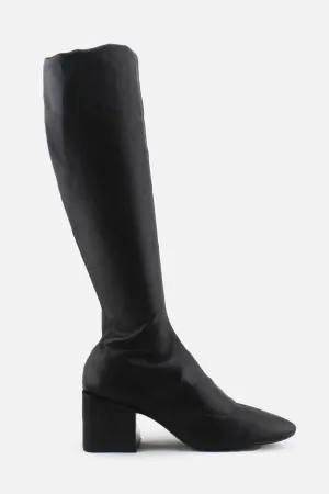 Zara Zipper Block Heels Thigh High Boots | 100% Authentic Leather