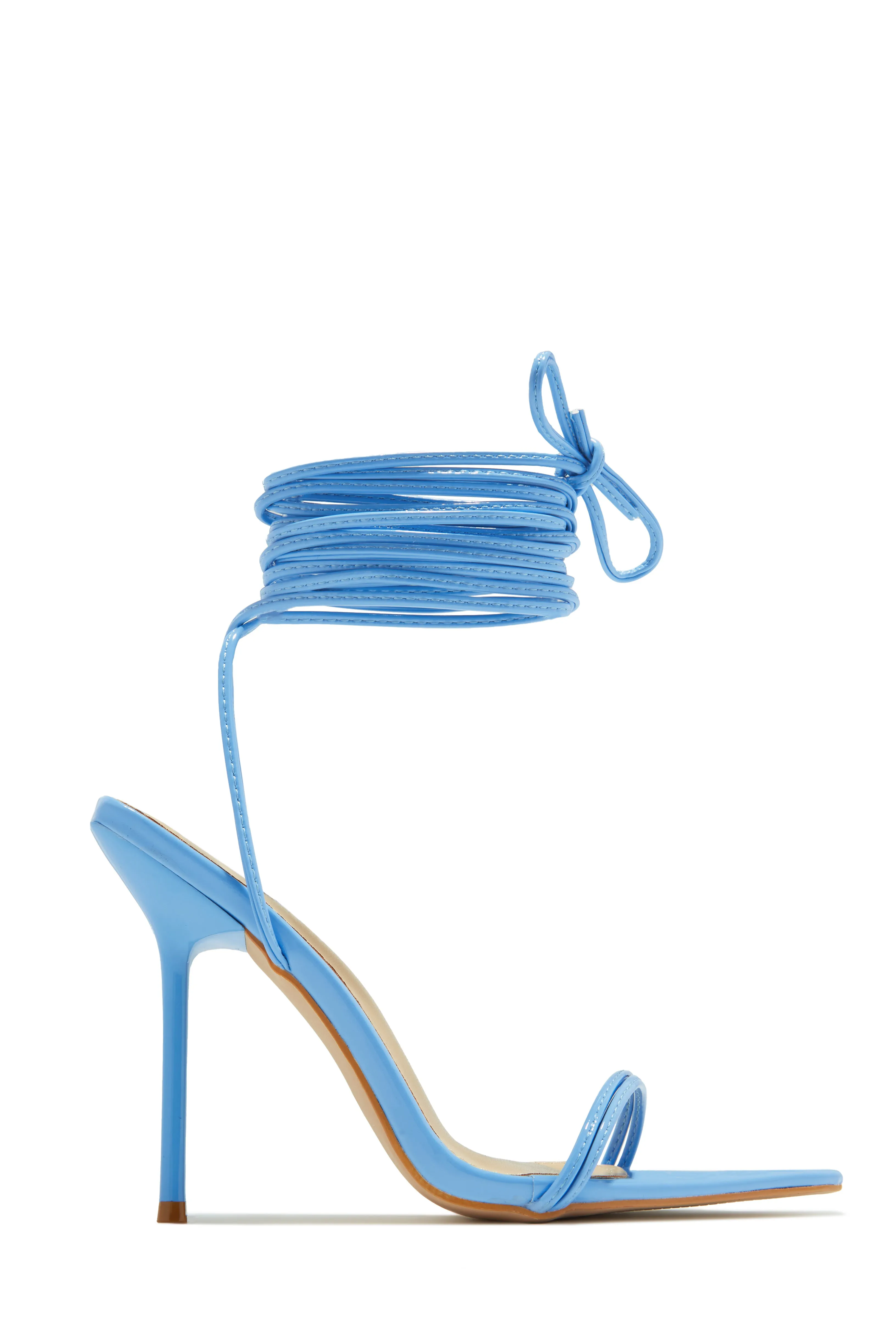 Zemira Lace Up High Heels - Blue